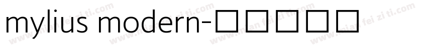 mylius modern字体转换